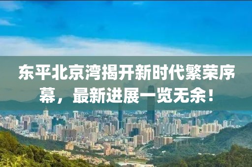 東平北京灣揭開新時代繁榮序幕，最新進展一覽無余！