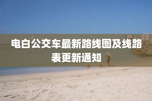 電白公交車最新路線圖及線路表更新通知