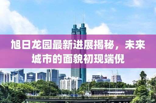 旭日龍園最新進(jìn)展揭秘，未來城市的面貌初現(xiàn)端倪