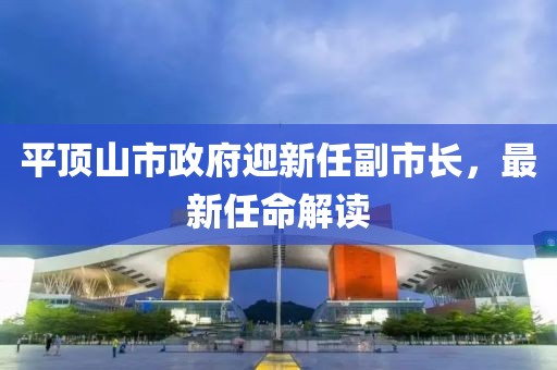 平頂山市政府迎新任副市長，最新任命解讀