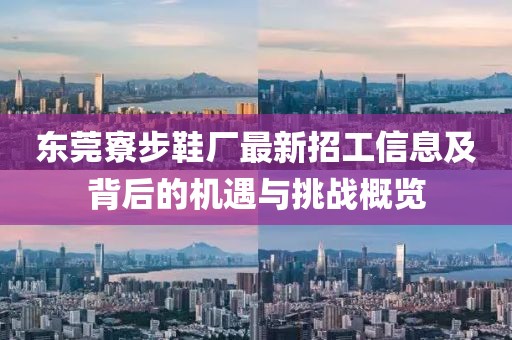 東莞寮步鞋廠最新招工信息及背后的機(jī)遇與挑戰(zhàn)概覽