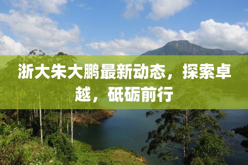 浙大朱大鵬最新動(dòng)態(tài)，探索卓越，砥礪前行