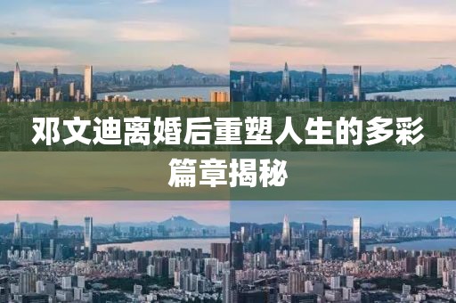 鄧文迪離婚后重塑人生的多彩篇章揭秘