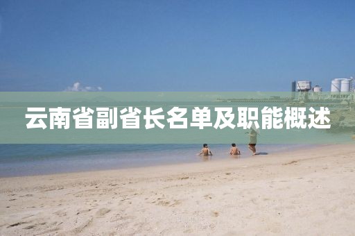 云南省副省長名單及職能概述