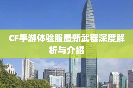 CF手游體驗(yàn)服最新武器深度解析與介紹