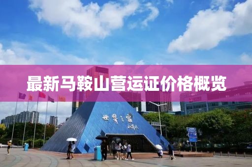 最新馬鞍山營運證價格概覽