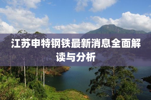 江蘇申特鋼鐵最新消息全面解讀與分析