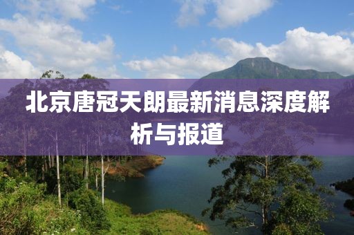 北京唐冠天朗最新消息深度解析與報(bào)道