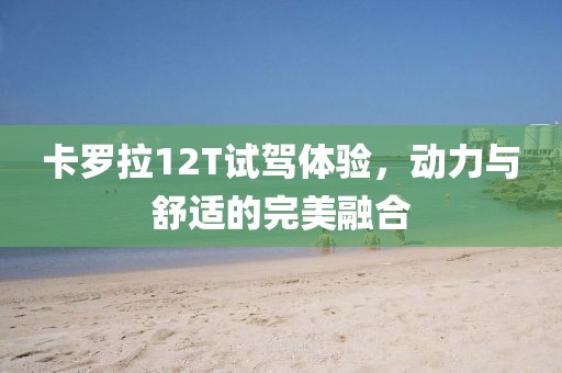 卡羅拉12T試駕體驗，動力與舒適的完美融合