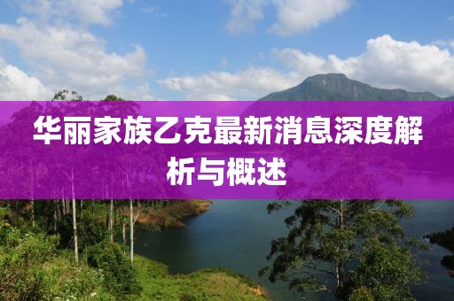 華麗家族乙克最新消息深度解析與概述