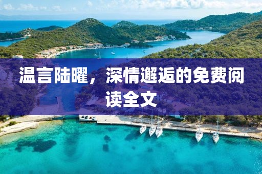 溫言陸曜，深情邂逅的免費閱讀全文