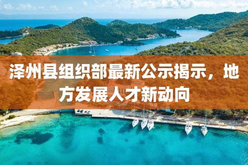 澤州縣組織部最新公示揭示，地方發(fā)展人才新動(dòng)向