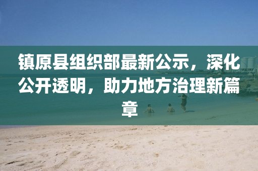 鎮(zhèn)原縣組織部最新公示，深化公開透明，助力地方治理新篇章