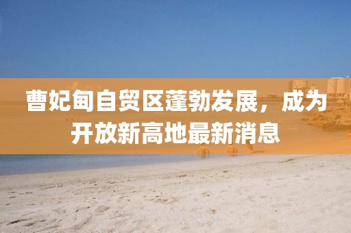 曹妃甸自貿(mào)區(qū)蓬勃發(fā)展，成為開放新高地最新消息