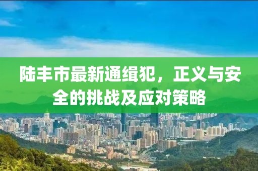 陸豐市最新通緝犯，正義與安全的挑戰(zhàn)及應(yīng)對策略
