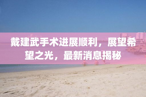 戴建武手術(shù)進(jìn)展順利，展望希望之光，最新消息揭秘