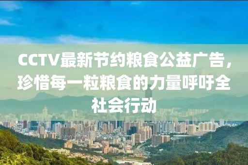 CCTV最新節(jié)約糧食公益廣告，珍惜每一粒糧食的力量呼吁全社會行動