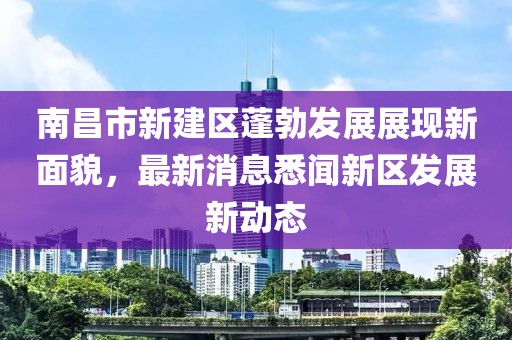 南昌市新建區(qū)蓬勃發(fā)展展現(xiàn)新面貌，最新消息悉聞新區(qū)發(fā)展新動態(tài)