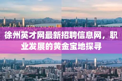 徐州英才網(wǎng)最新招聘信息網(wǎng)，職業(yè)發(fā)展的黃金寶地探尋