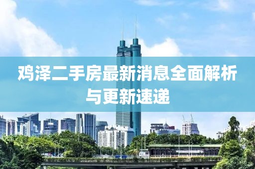 雞澤二手房最新消息全面解析與更新速遞