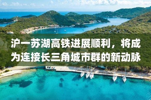 滬一蘇湖高鐵進(jìn)展順利，將成為連接長三角城市群的新動脈