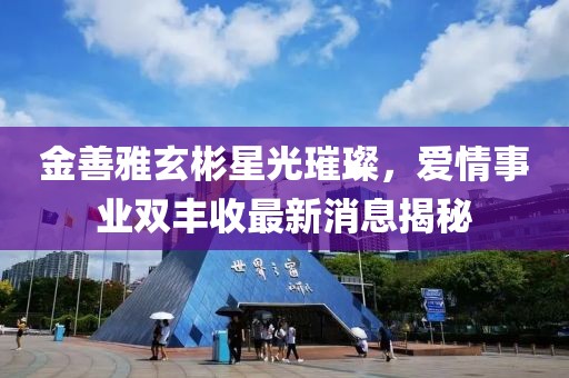 金善雅玄彬星光璀璨，愛情事業(yè)雙豐收最新消息揭秘