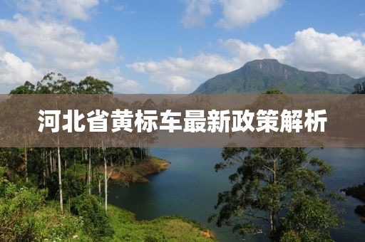 河北省黃標(biāo)車最新政策解析
