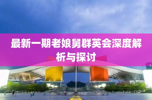 最新一期老娘舅群英會(huì)深度解析與探討
