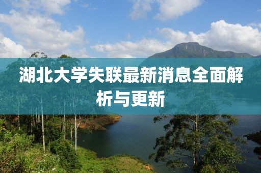 湖北大學(xué)失聯(lián)最新消息全面解析與更新