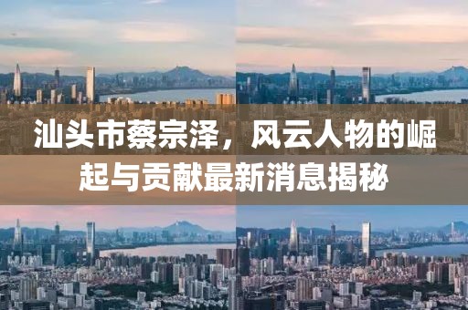 汕頭市蔡宗澤，風(fēng)云人物的崛起與貢獻(xiàn)最新消息揭秘