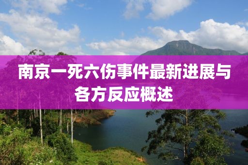 南京一死六傷事件最新進(jìn)展與各方反應(yīng)概述