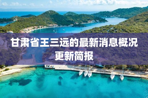 甘肅省王三遠(yuǎn)的最新消息概況更新簡報(bào)
