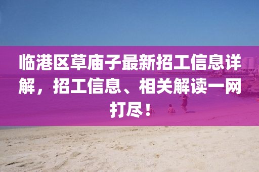 臨港區(qū)草廟子最新招工信息詳解，招工信息、相關(guān)解讀一網(wǎng)打盡！