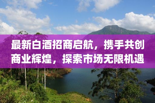 最新白酒招商啟航，攜手共創(chuàng)商業(yè)輝煌，探索市場(chǎng)無(wú)限機(jī)遇