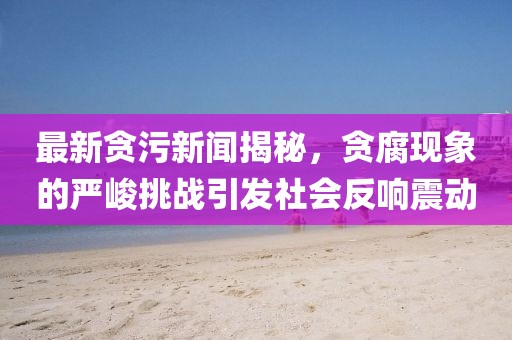 最新貪污新聞揭秘，貪腐現(xiàn)象的嚴(yán)峻挑戰(zhàn)引發(fā)社會(huì)反響震動(dòng)