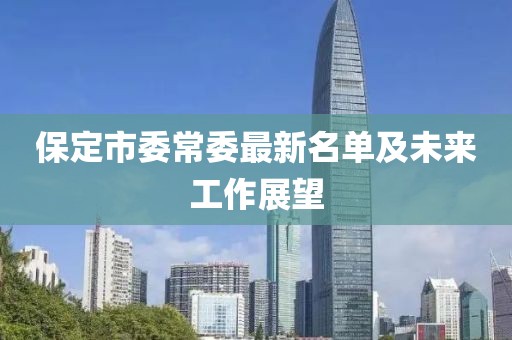 保定市委常委最新名單及未來工作展望