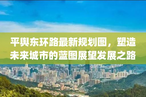 平輿東環(huán)路最新規(guī)劃圖，塑造未來(lái)城市的藍(lán)圖展望發(fā)展之路
