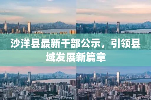 沙洋縣最新干部公示，引領(lǐng)縣域發(fā)展新篇章