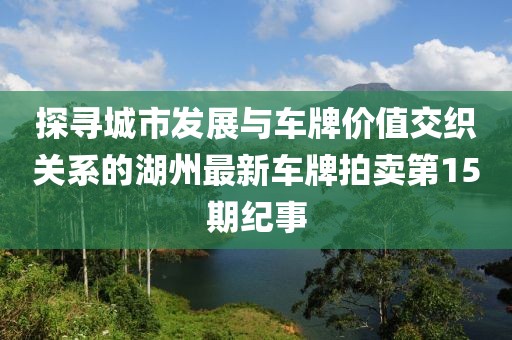 探尋城市發(fā)展與車牌價(jià)值交織關(guān)系的湖州最新車牌拍賣第15期紀(jì)事