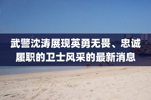 武警沈濤展現(xiàn)英勇無畏、忠誠履職的衛(wèi)士風采的最新消息