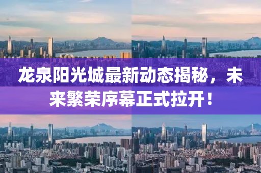 龍泉陽(yáng)光城最新動(dòng)態(tài)揭秘，未來(lái)繁榮序幕正式拉開！