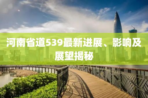 河南省道539最新進展、影響及展望揭秘
