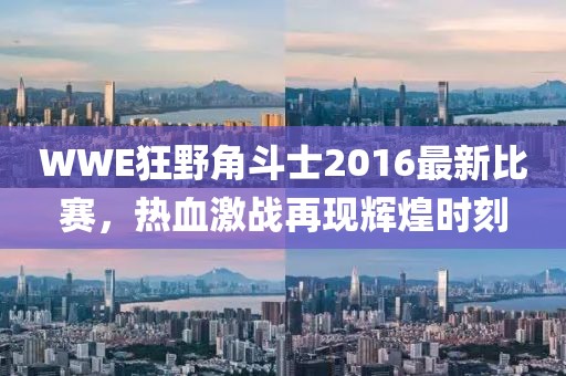 WWE狂野角斗士2016最新比賽，熱血激戰(zhàn)再現(xiàn)輝煌時(shí)刻