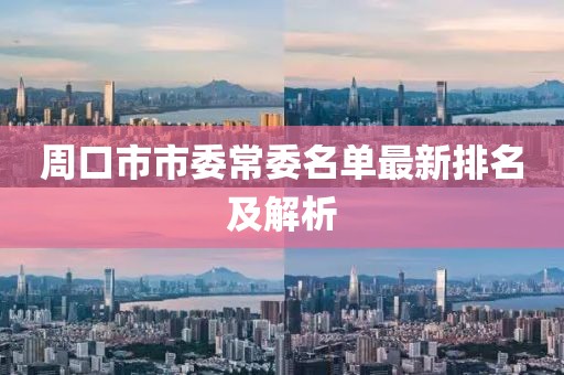 周口市市委常委名單最新排名及解析