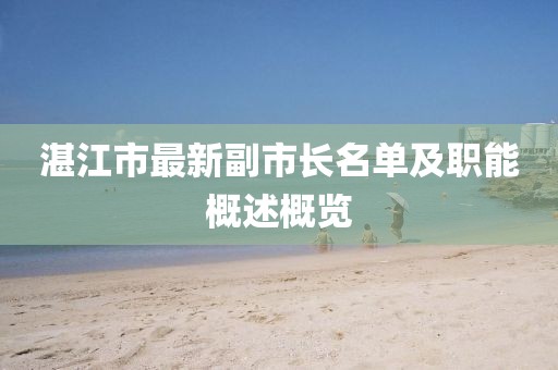湛江市最新副市長名單及職能概述概覽