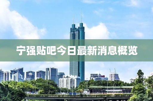 寧強貼吧今日最新消息概覽