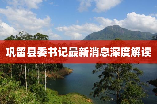 鞏留縣委書記最新消息深度解讀
