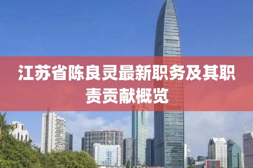 江蘇省陳良靈最新職務(wù)及其職責(zé)貢獻(xiàn)概覽
