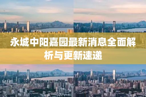 永城中陽(yáng)嘉園最新消息全面解析與更新速遞